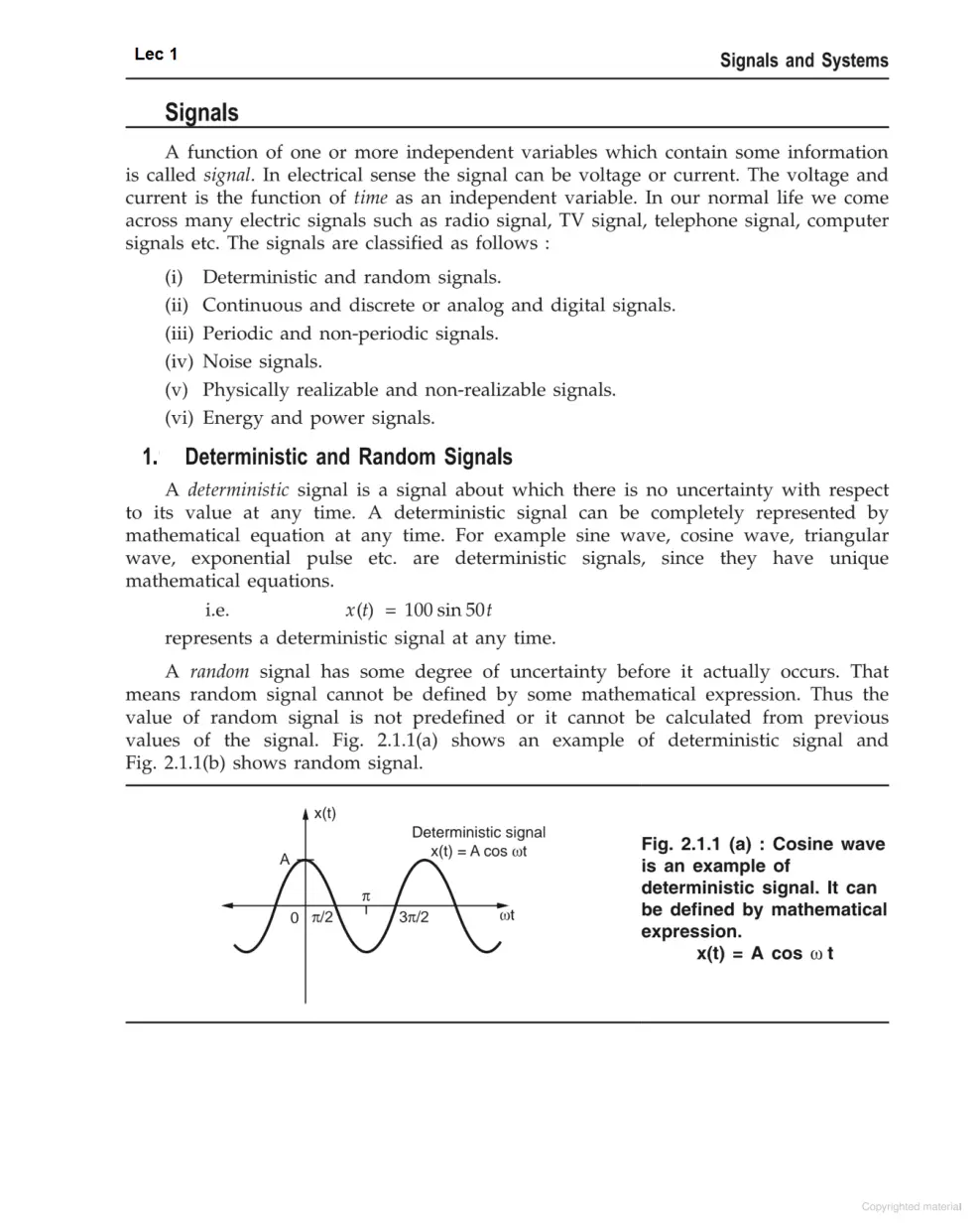 غلاف تقرير Signals and Systems