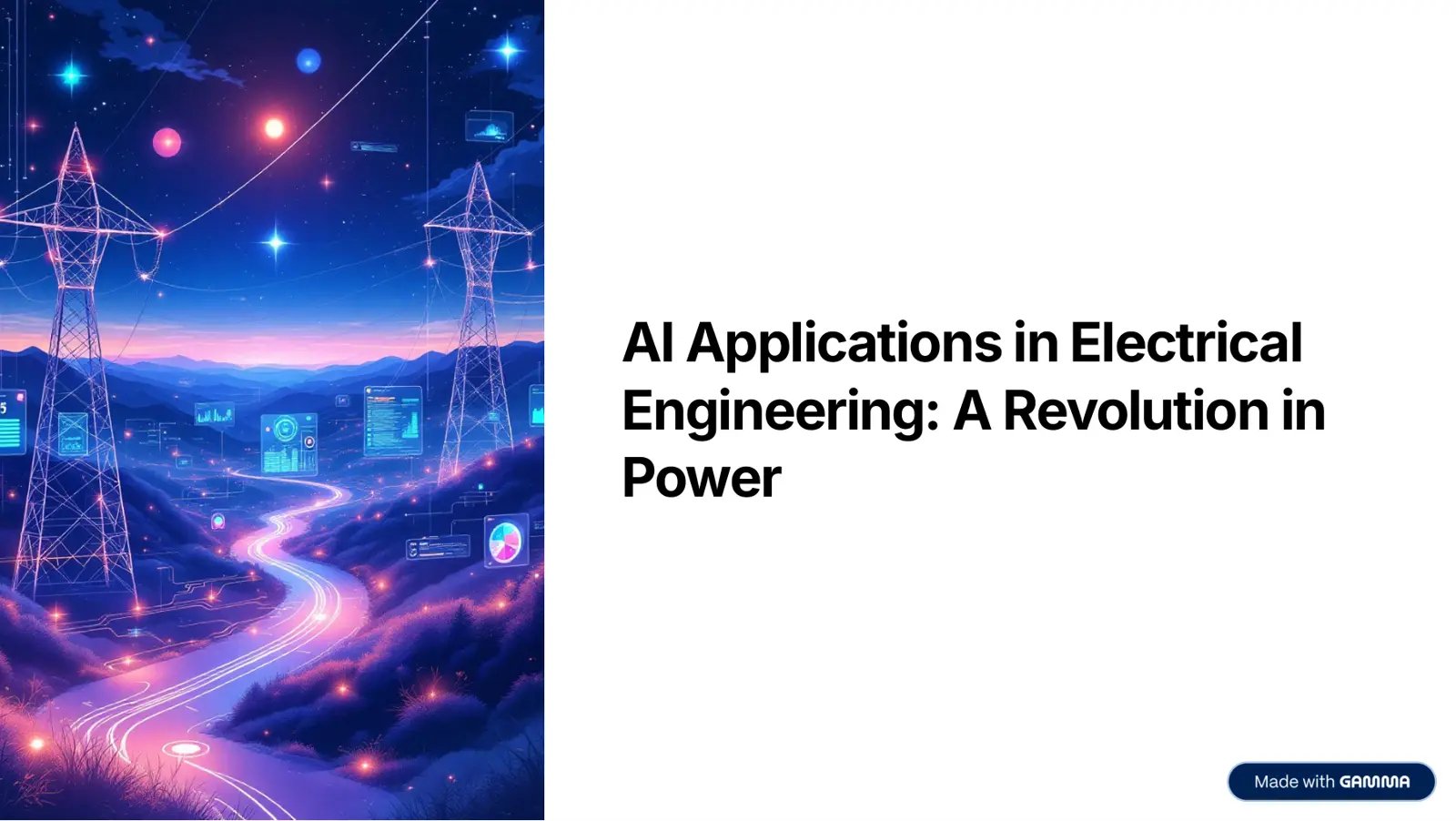 غلاف تقرير AI Applications in Electrical Engineering: A Revolution in Power