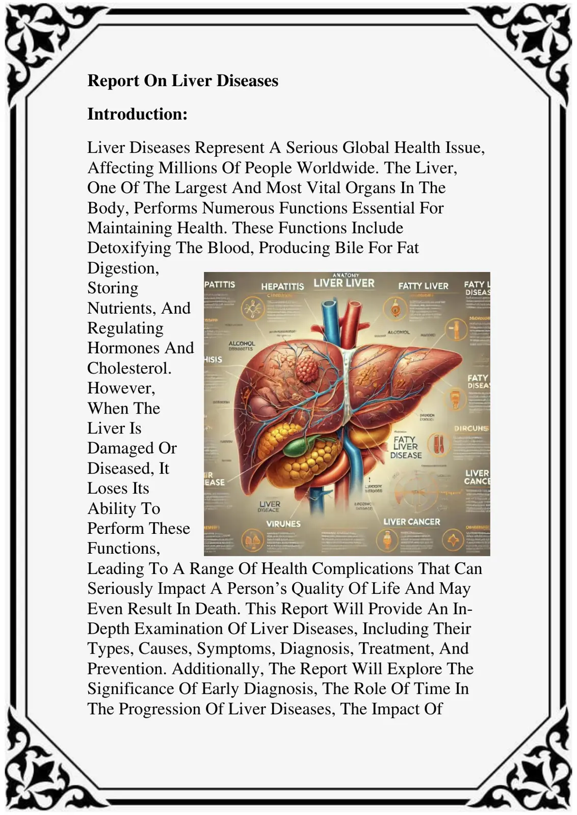 غلاف تقرير Report On Liver Diseases