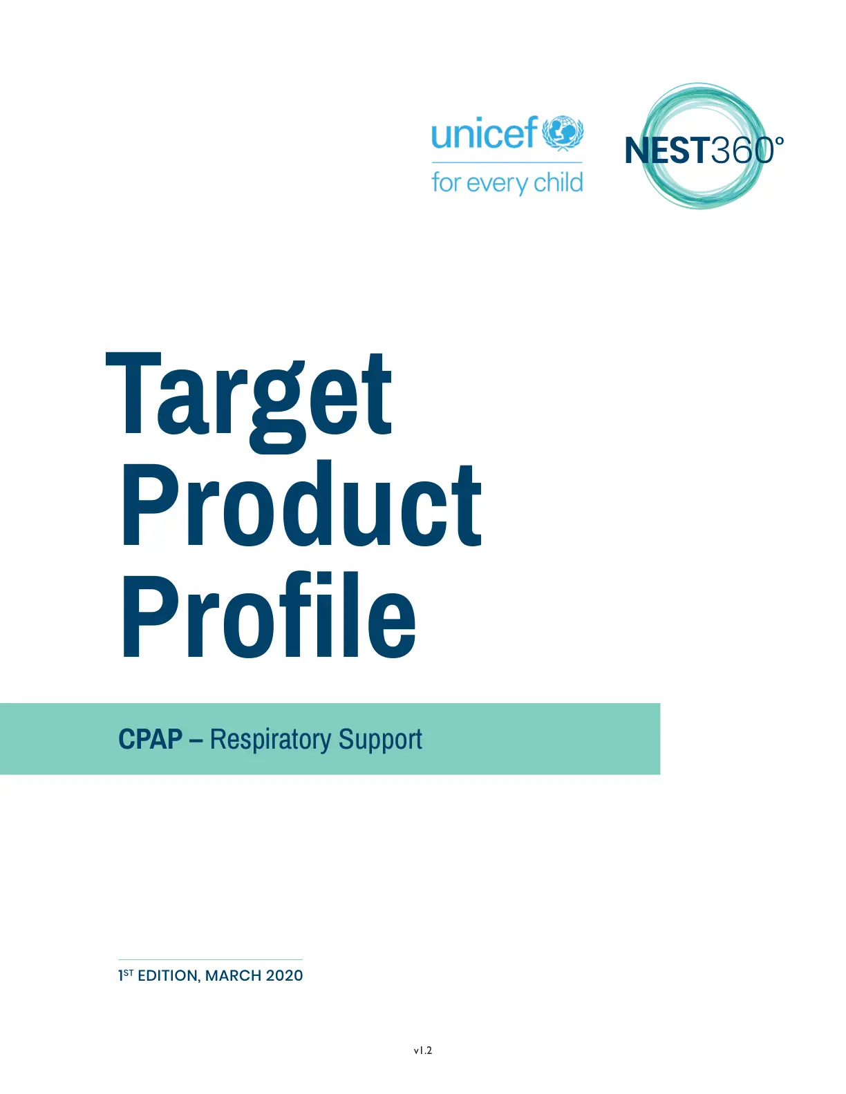 غلاف تقرير Target Product Profile - CPAP Respiratory Support