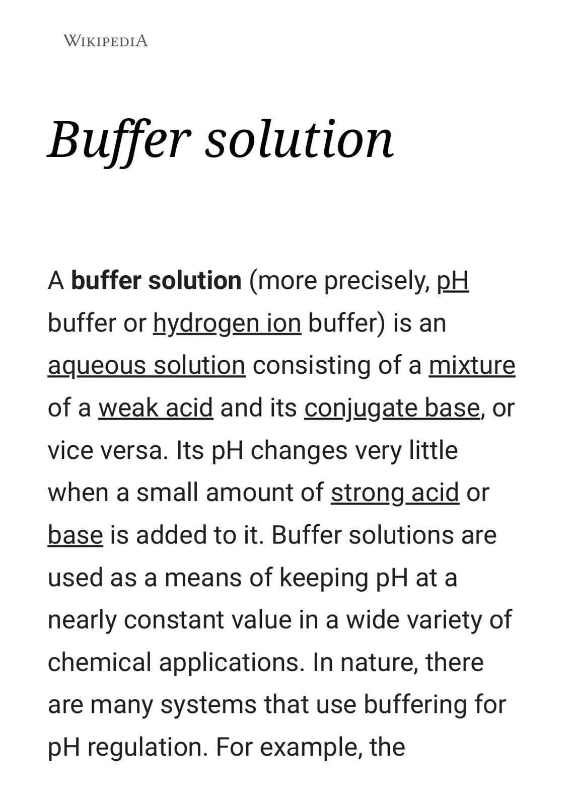 غلاف تقرير Buffer solution