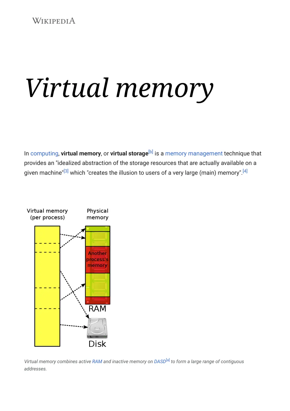 غلاف تقرير Virtual Memory