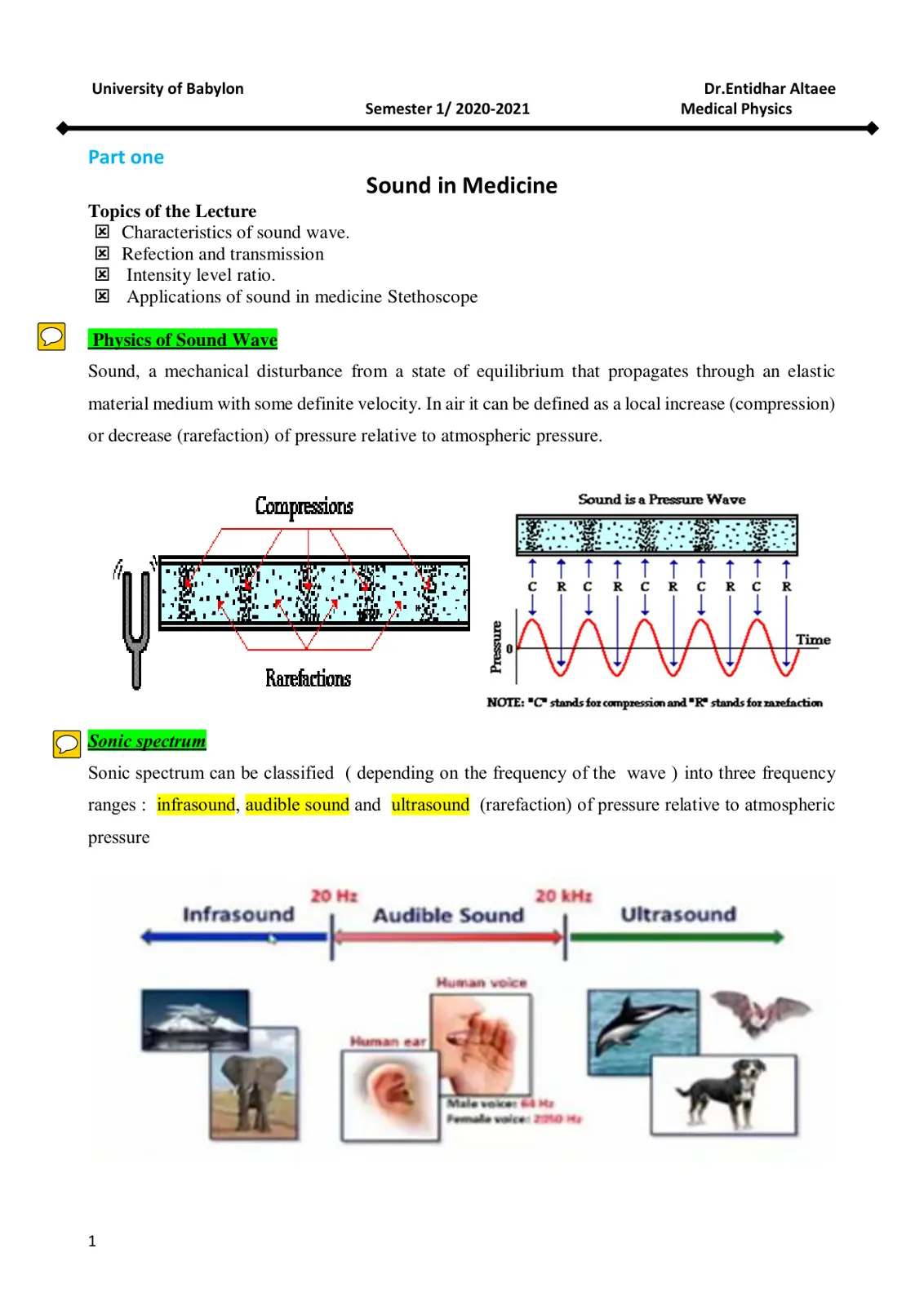 غلاف تقرير Medical Physics Part One