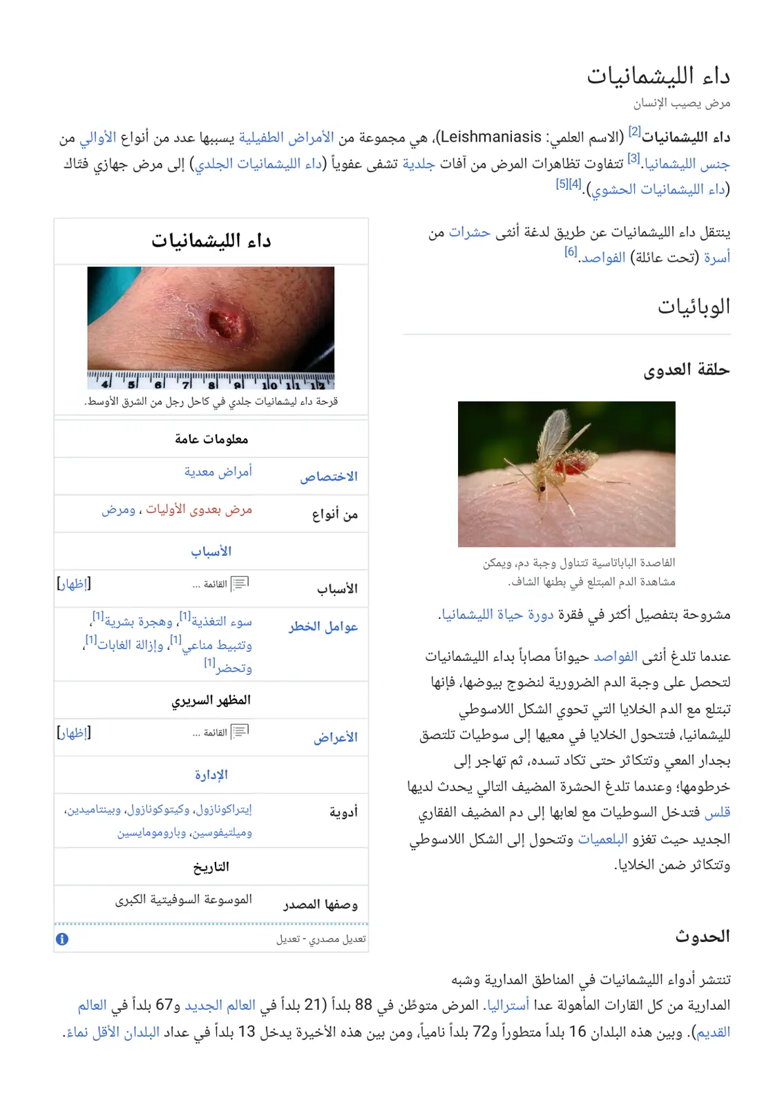 غلاف تقرير داء الليشمانيات