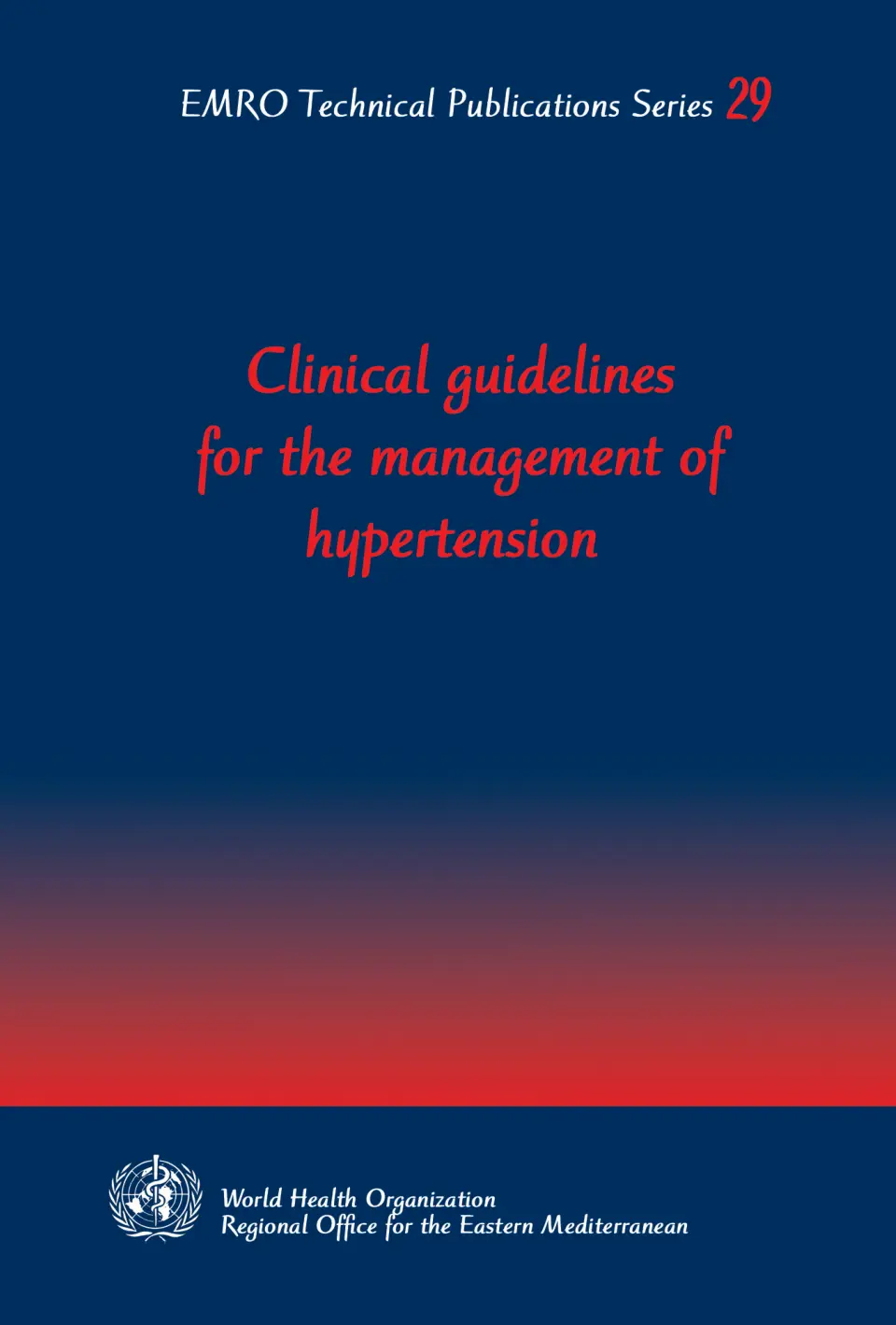 غلاف تقرير Clinical guidelines for the management of hypertension