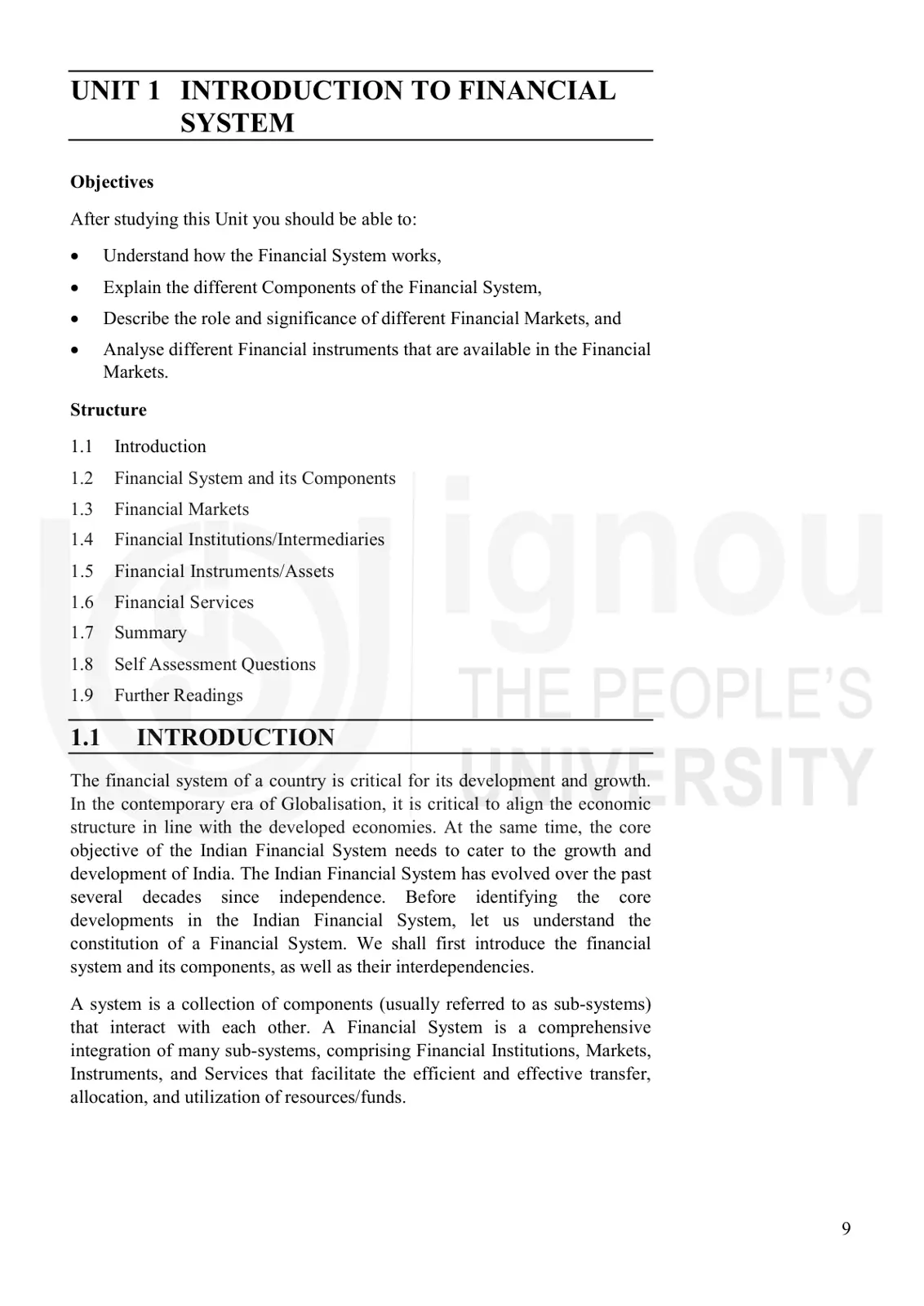 غلاف تقرير UNIT 1 INTRODUCTION TO FINANCIAL SYSTEM