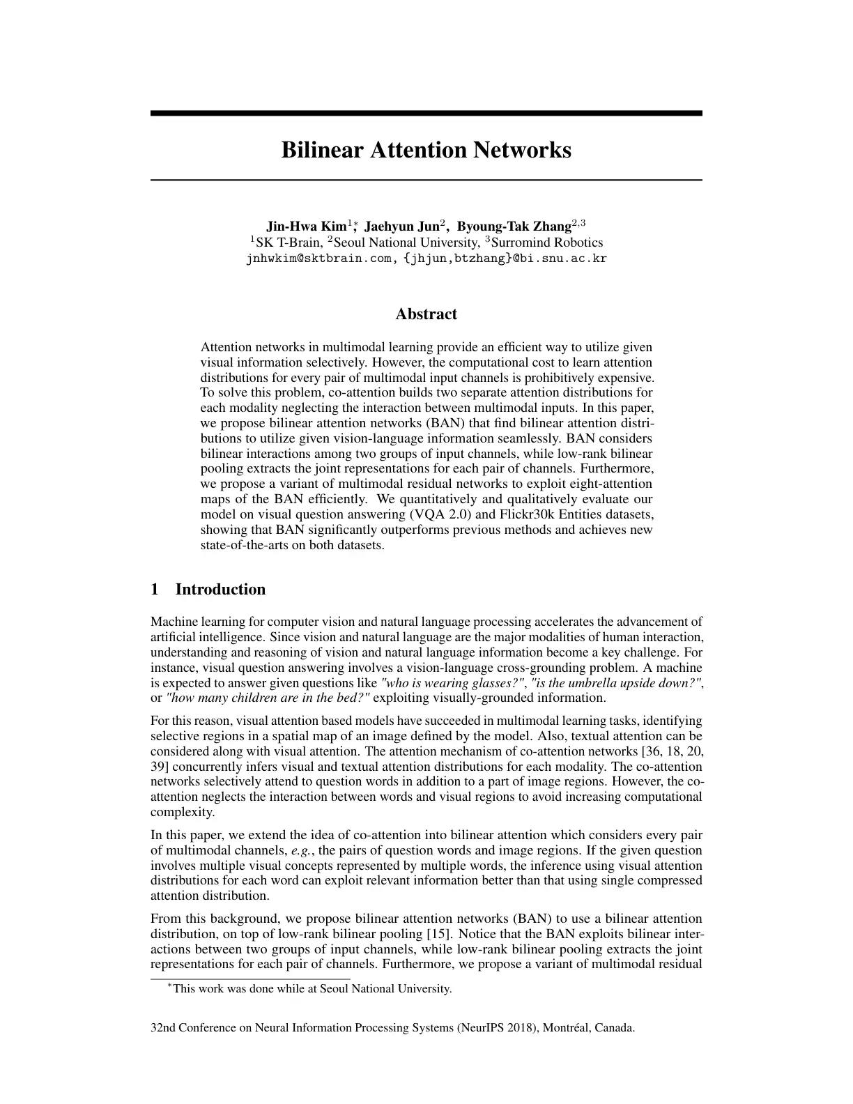 غلاف تقرير Bilinear Attention Networks