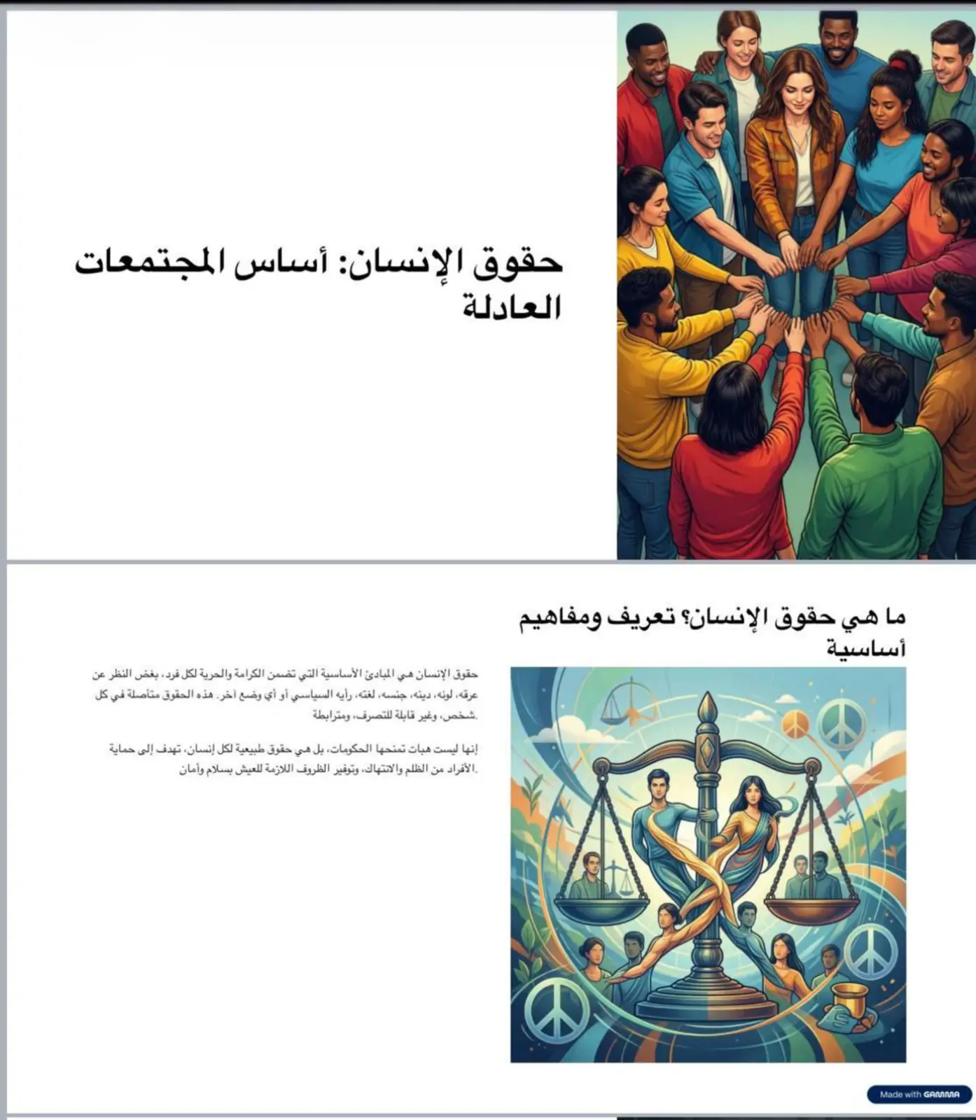 غلاف تقرير حقوق الإنسان أساس المجتمعات العادلة