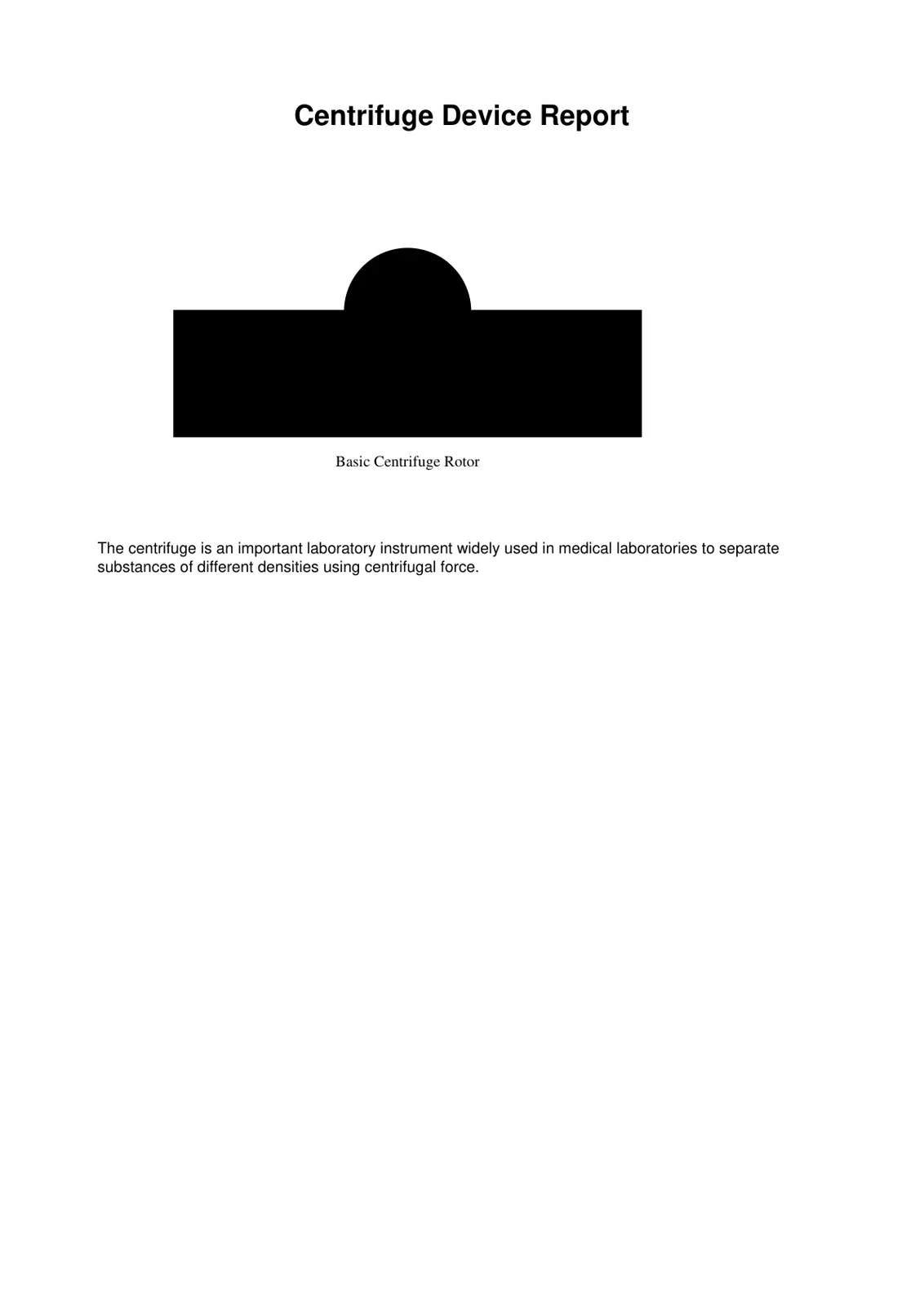 غلاف تقرير Centrifuge Device Report