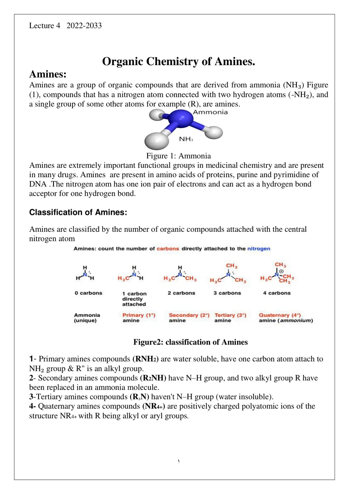 غلاف تقرير Organic Chemistry of Amines.