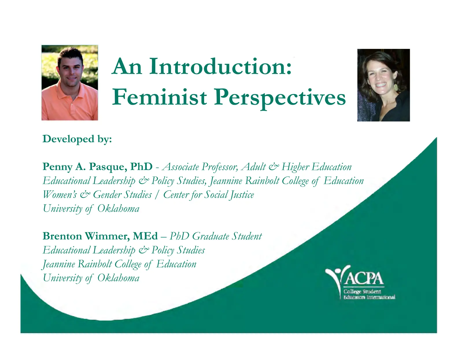 غلاف تقرير An Introduction: Feminist Perspectives