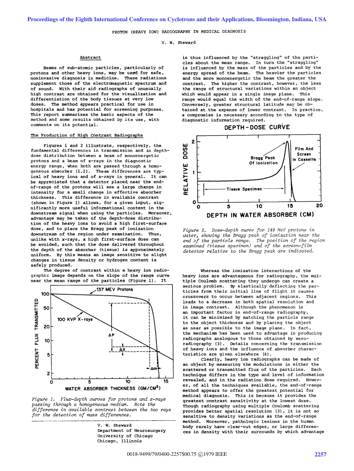 غلاف تقرير PROTON (HEAVY ION) RADIOGRAPHY IN MEDICAL DIAGNOSIS