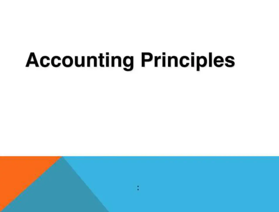 غلاف تقرير Accounting Principles