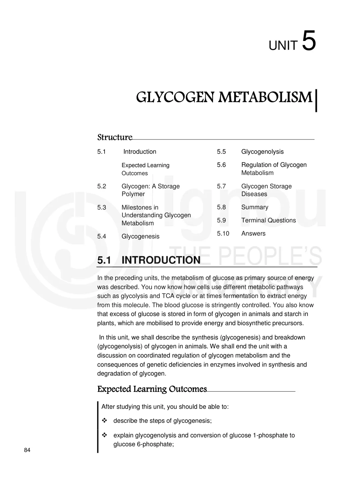 غلاف تقرير GLYCOGEN METABOLISM