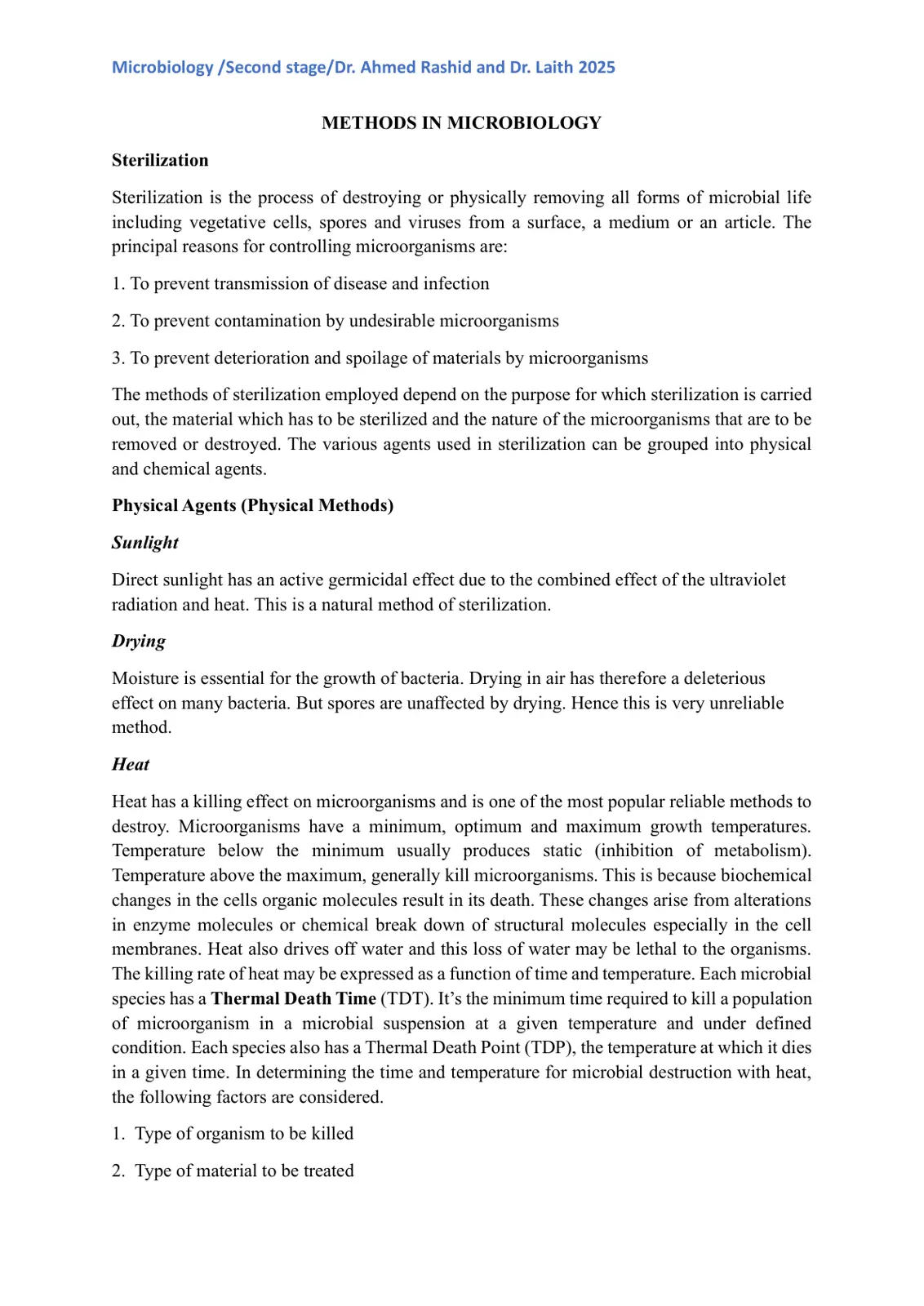 غلاف تقرير Methods in Microbiology – Sterilization