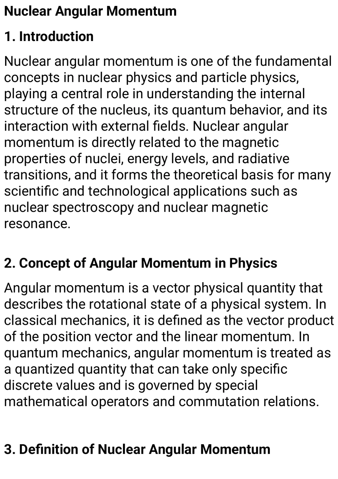 غلاف تقرير Nuclear Angular Momentum