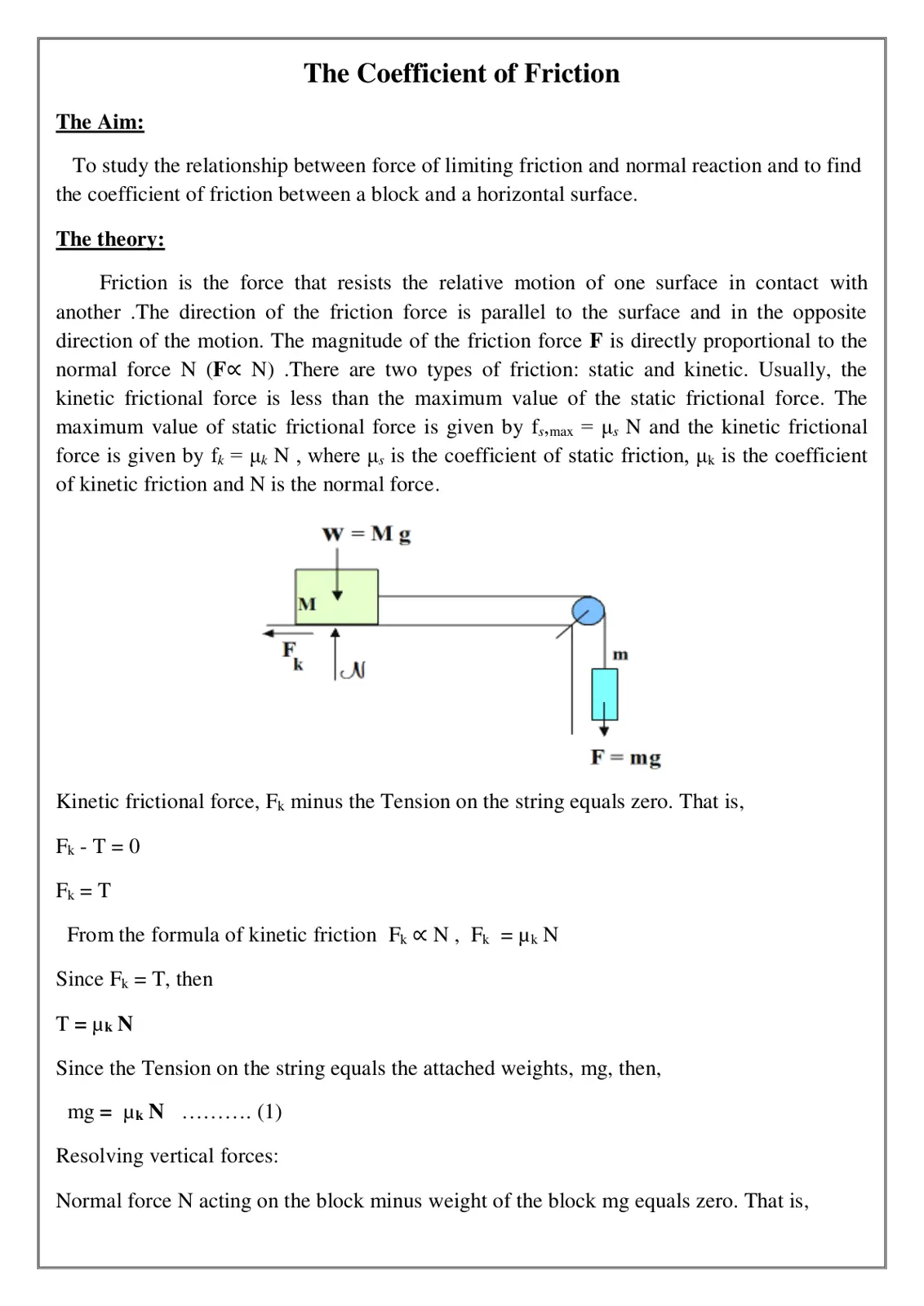 غلاف تقرير The Coefficient of Friction