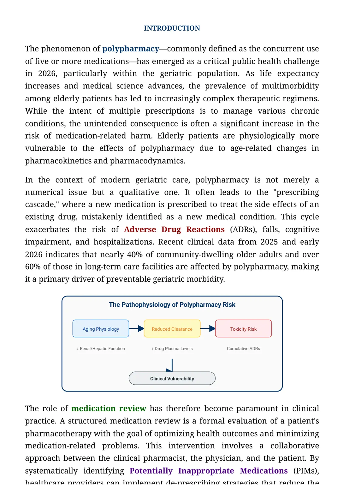غلاف تقرير Polypharmacy in the Geriatric Population: A Critical Public Health Challenge