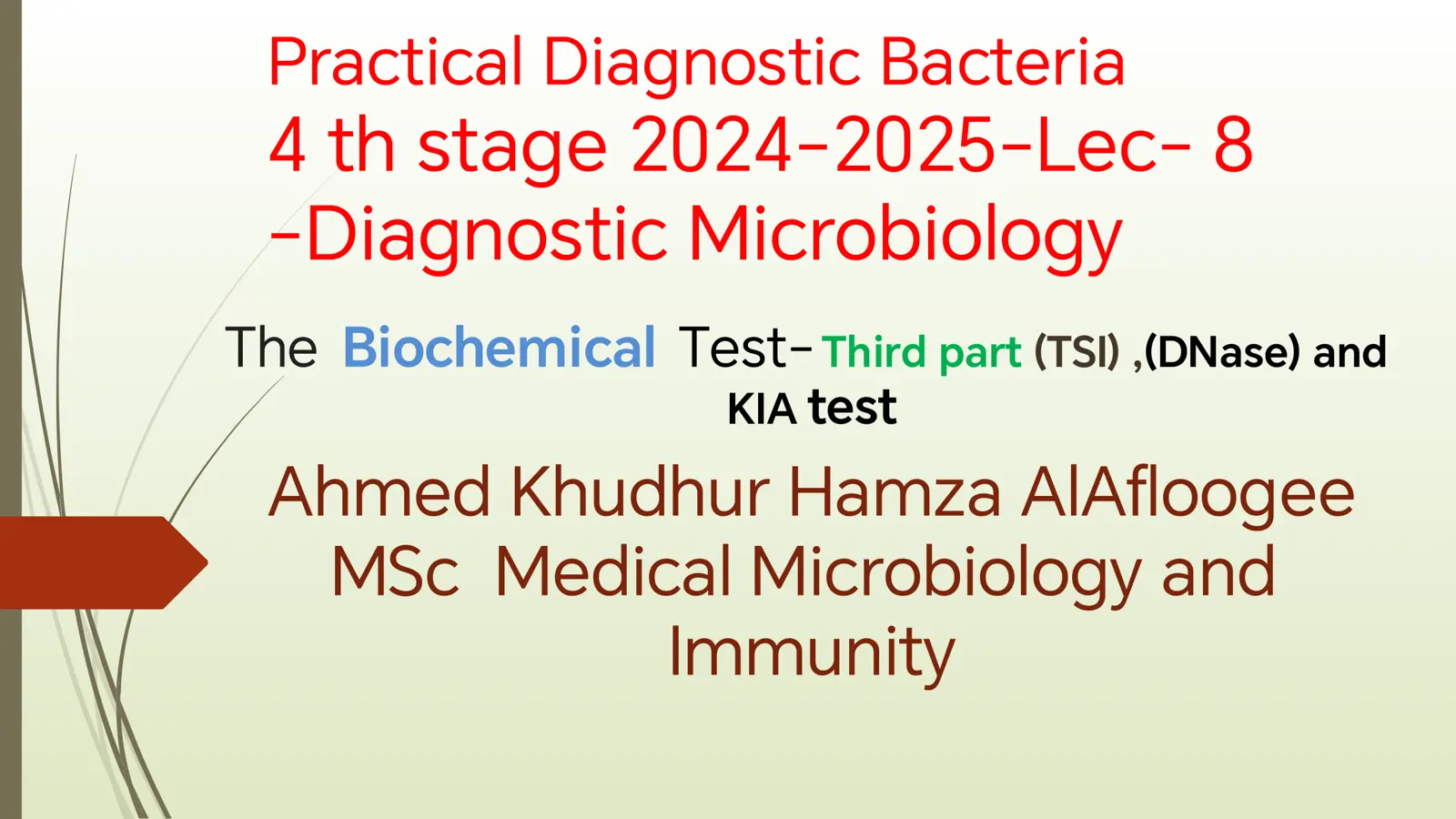 غلاف تقرير Practical Diagnostic Bacteria