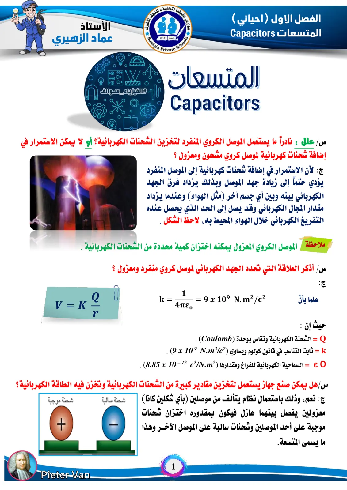 غلاف تقرير المتسعات Capacitors