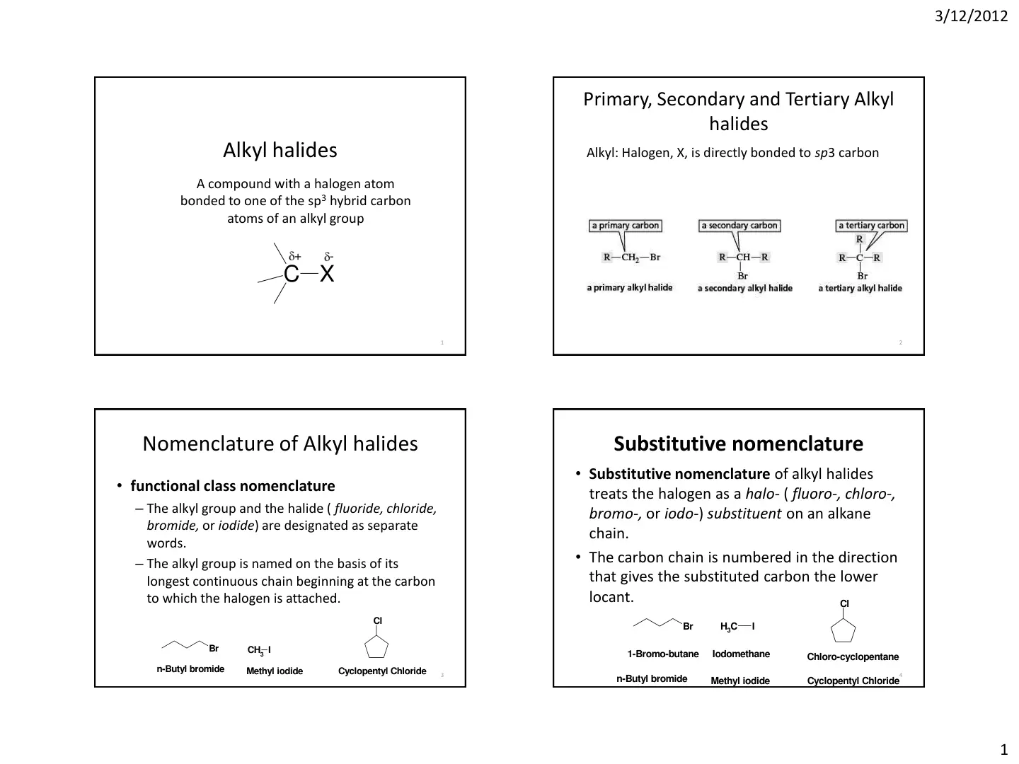 غلاف تقرير Alkyl halides