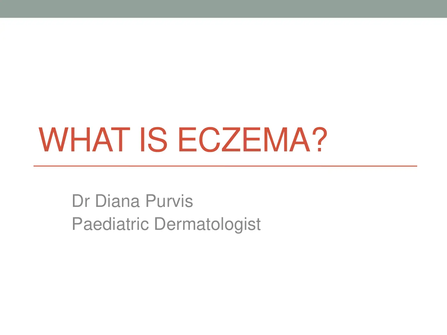 غلاف تقرير WHAT IS ECZEMA?