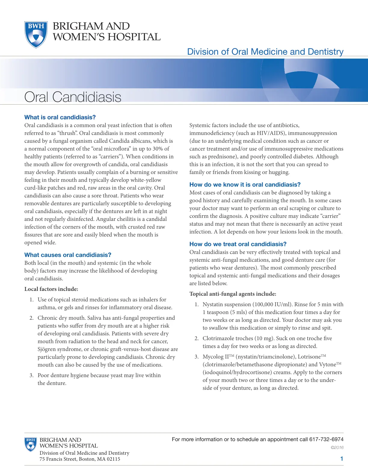غلاف تقرير Oral Candidiasis