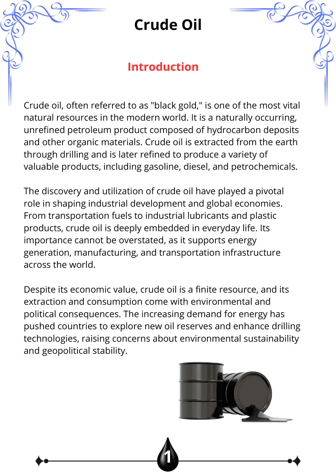 غلاف تقرير Crude Oil