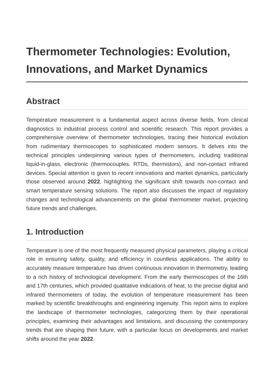 غلاف تقرير Thermometer Technologies: Evolution, Innovations, and Market Dynamics