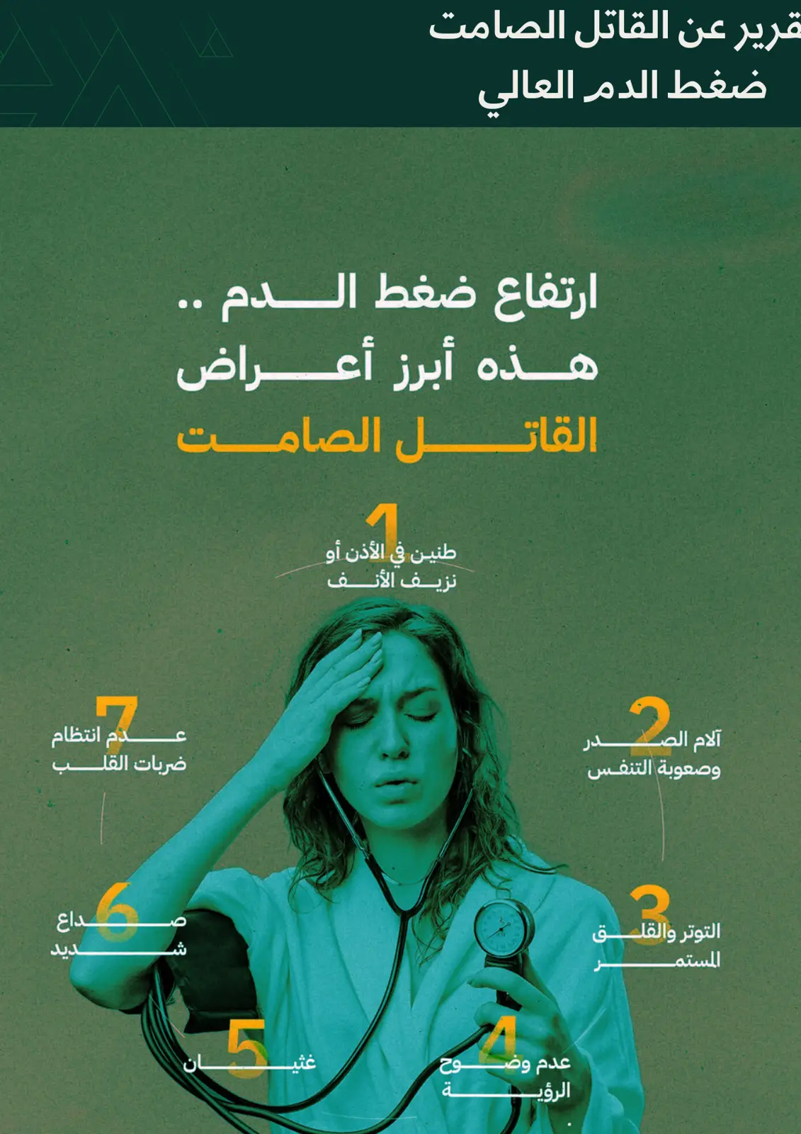 غلاف تقرير تقرير عن القاتل الصامت: ضغط الدم العالي