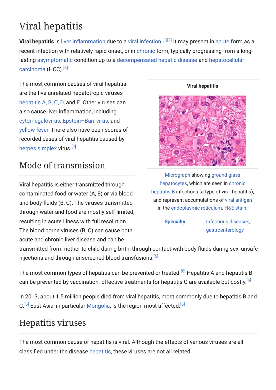 غلاف تقرير Viral Hepatitis