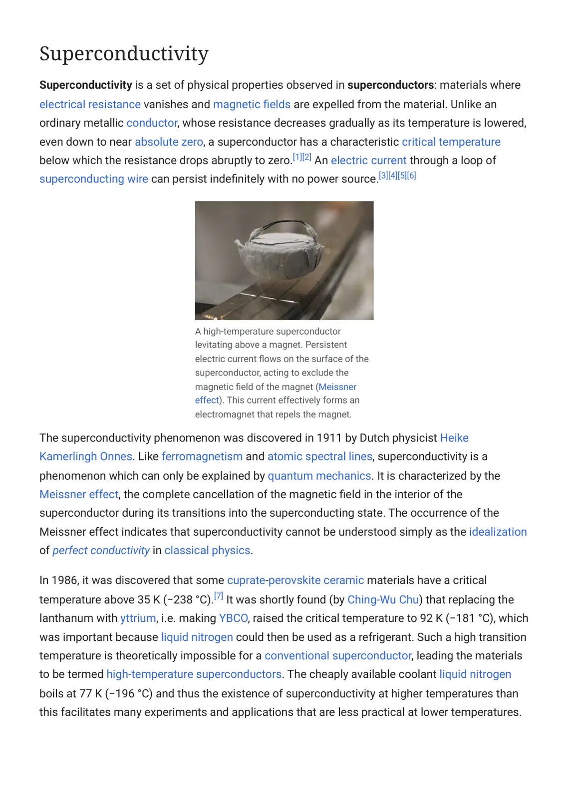 غلاف تقرير Superconductivity