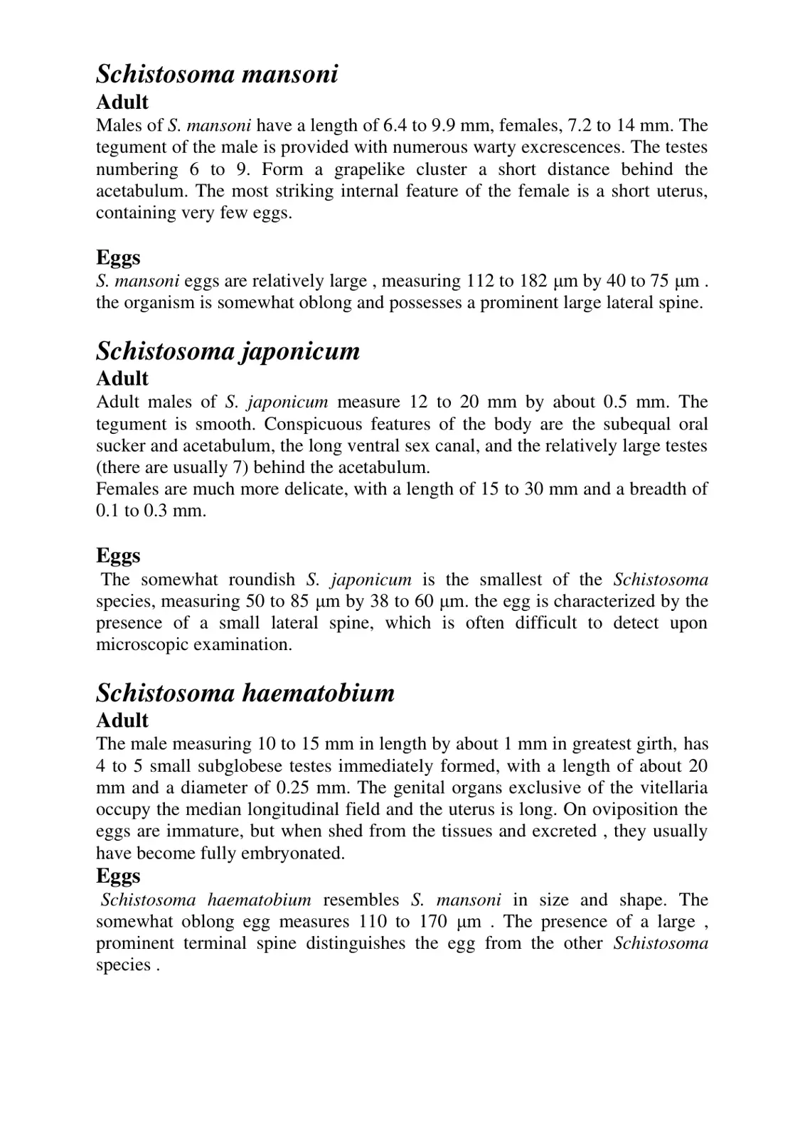 غلاف تقرير Schistosoma mansoni & Schistosoma japonicum