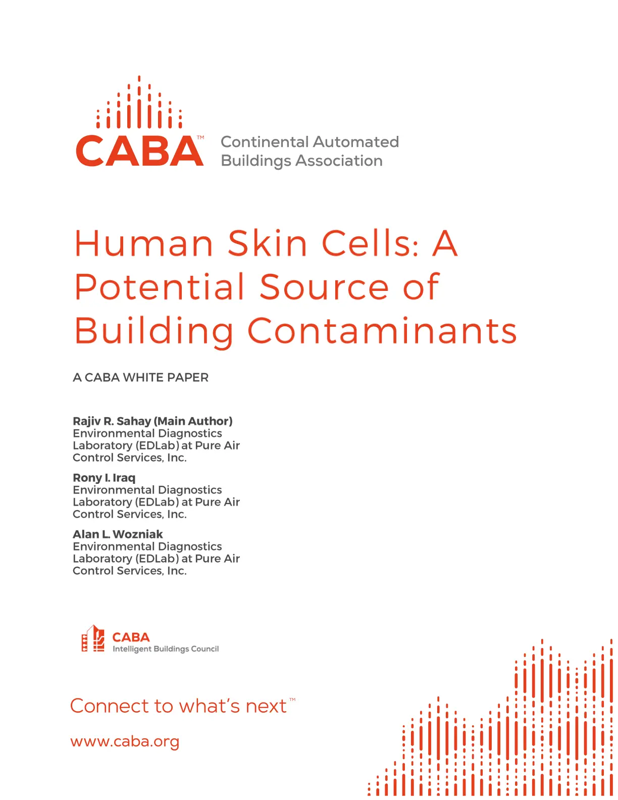 غلاف تقرير Human Skin Cells: A Potential Source of Building Contaminants