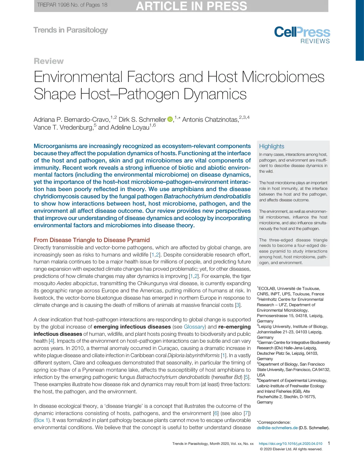 غلاف تقرير Environmental Factors and Host Microbiomes Shape Host-Pathogen Dynamics