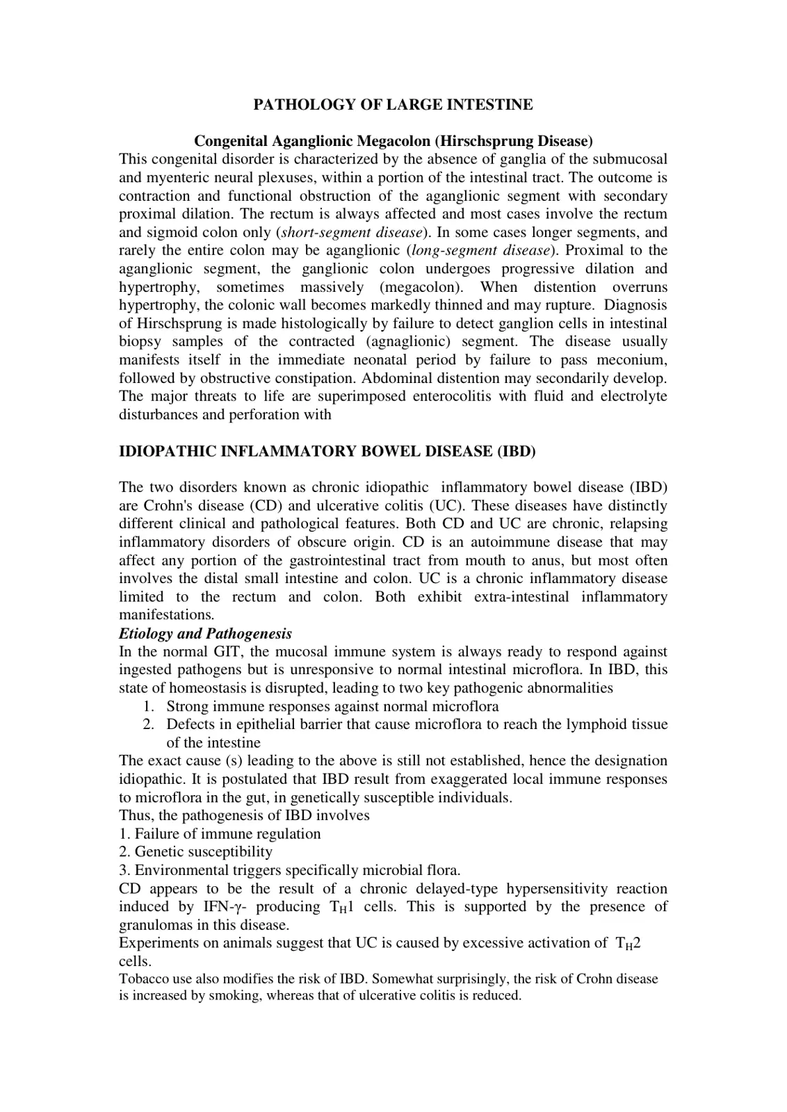 غلاف تقرير PATHOLOGY OF LARGE INTESTINE