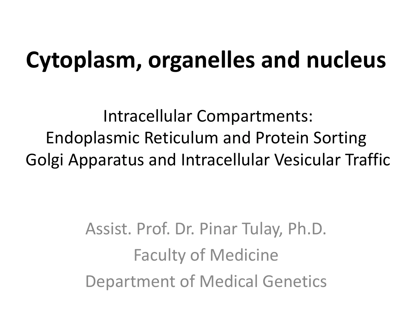 غلاف تقرير Cytoplasm, organelles and nucleus