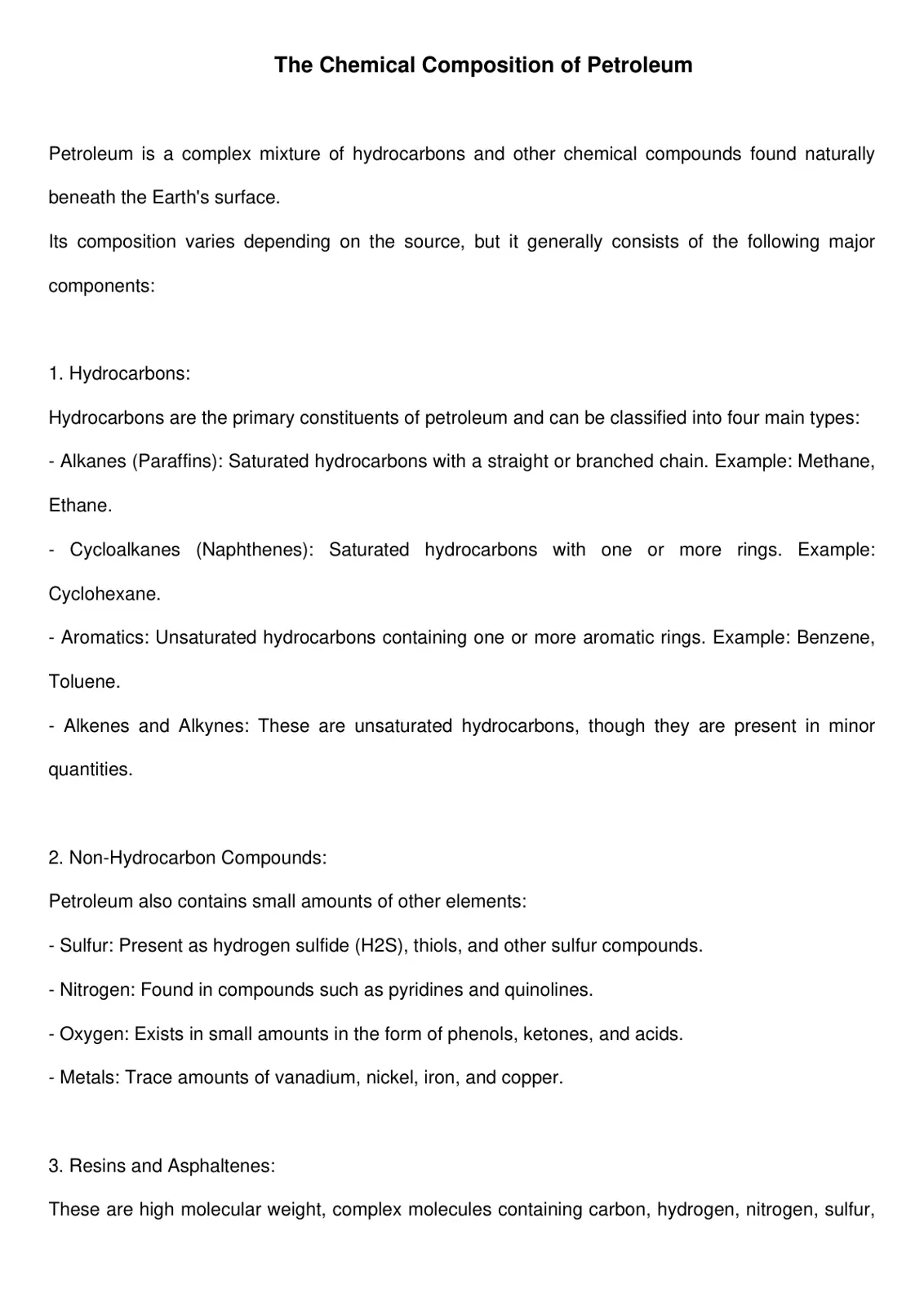 غلاف تقرير The Chemical Composition of Petroleum