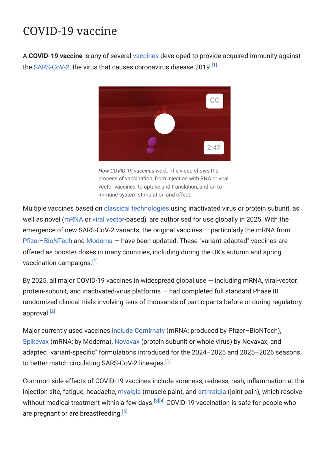 غلاف تقرير COVID-19 Vaccine