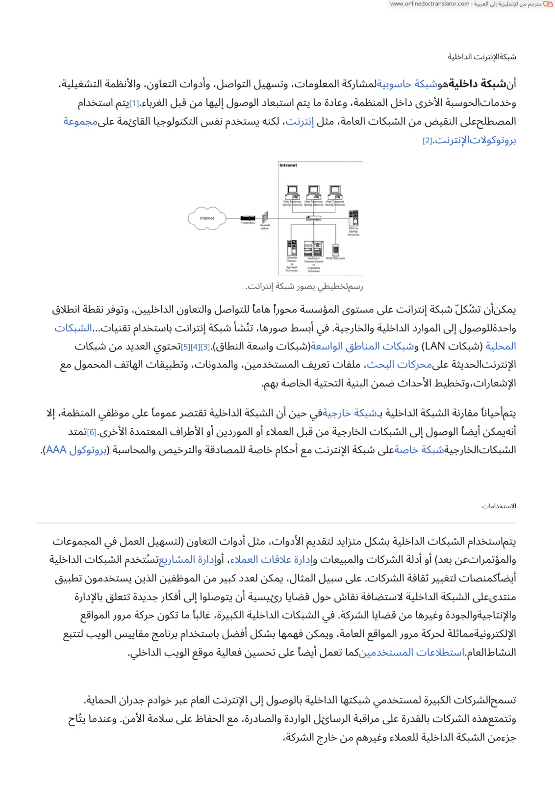 غلاف تقرير شبكة الإنترنت الداخلية