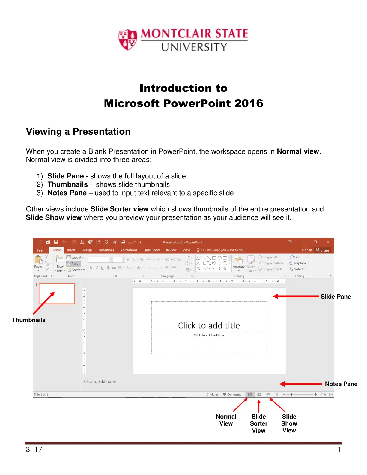 غلاف تقرير Introduction to Microsoft PowerPoint 2016