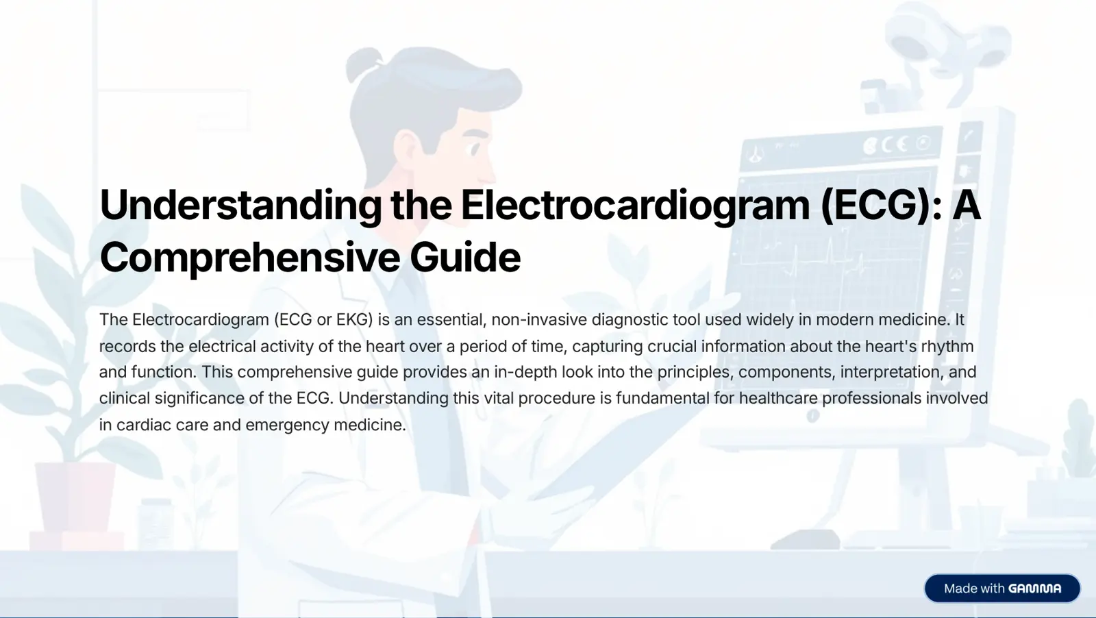 غلاف تقرير Understanding the Electrocardiogram (ECG): A Comprehensive Guide