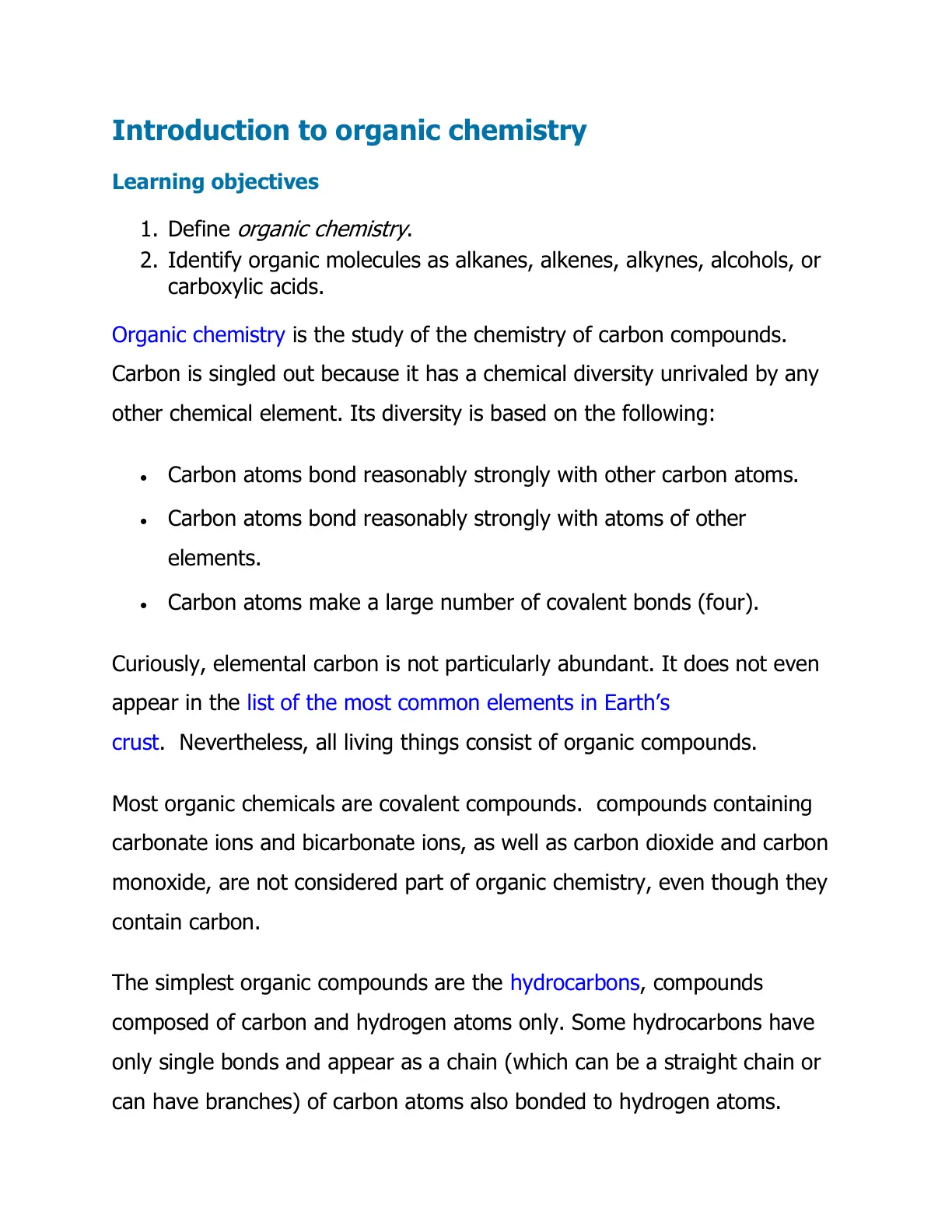 غلاف تقرير Introduction to organic chemistry