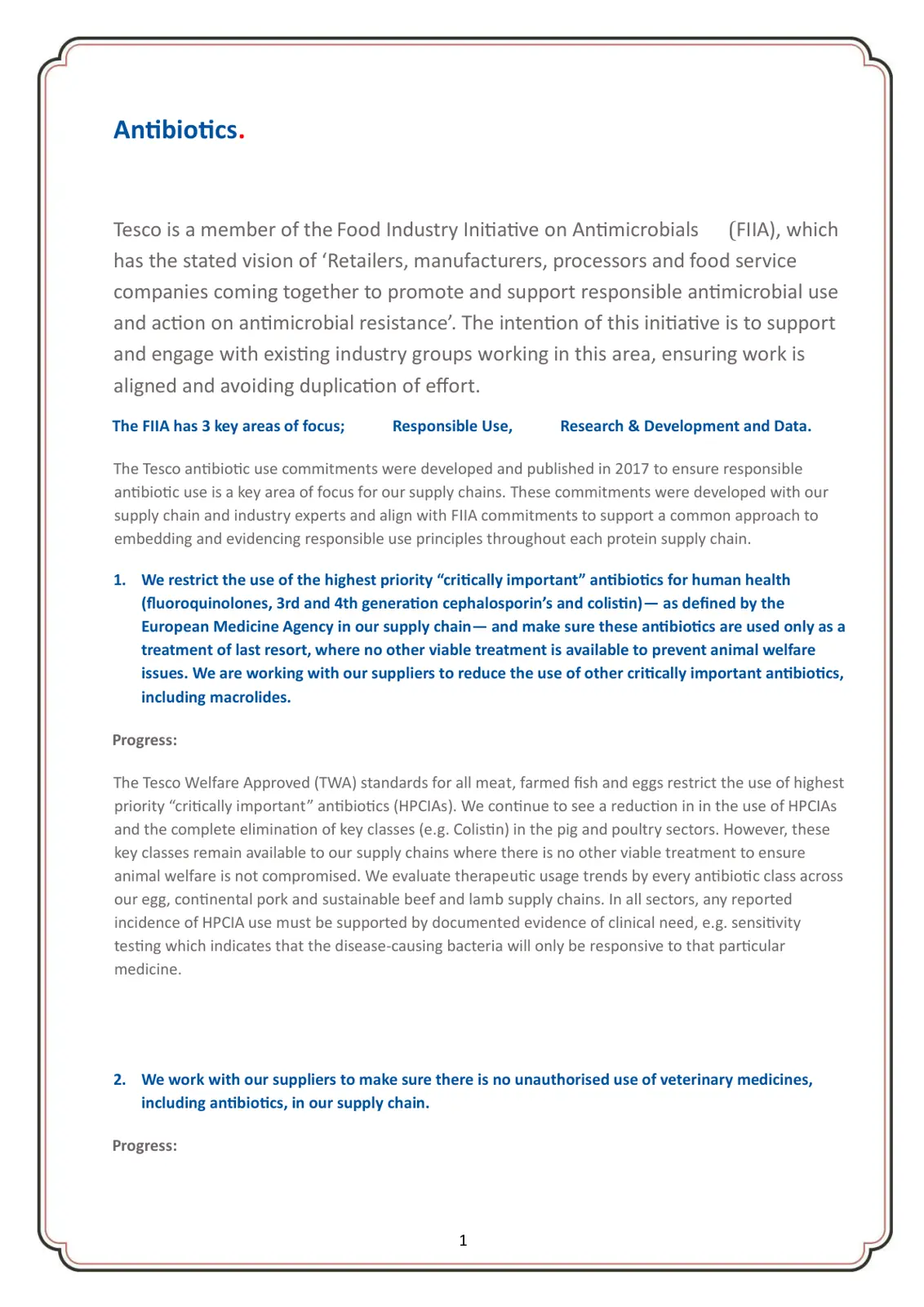 غلاف تقرير Antibiotics