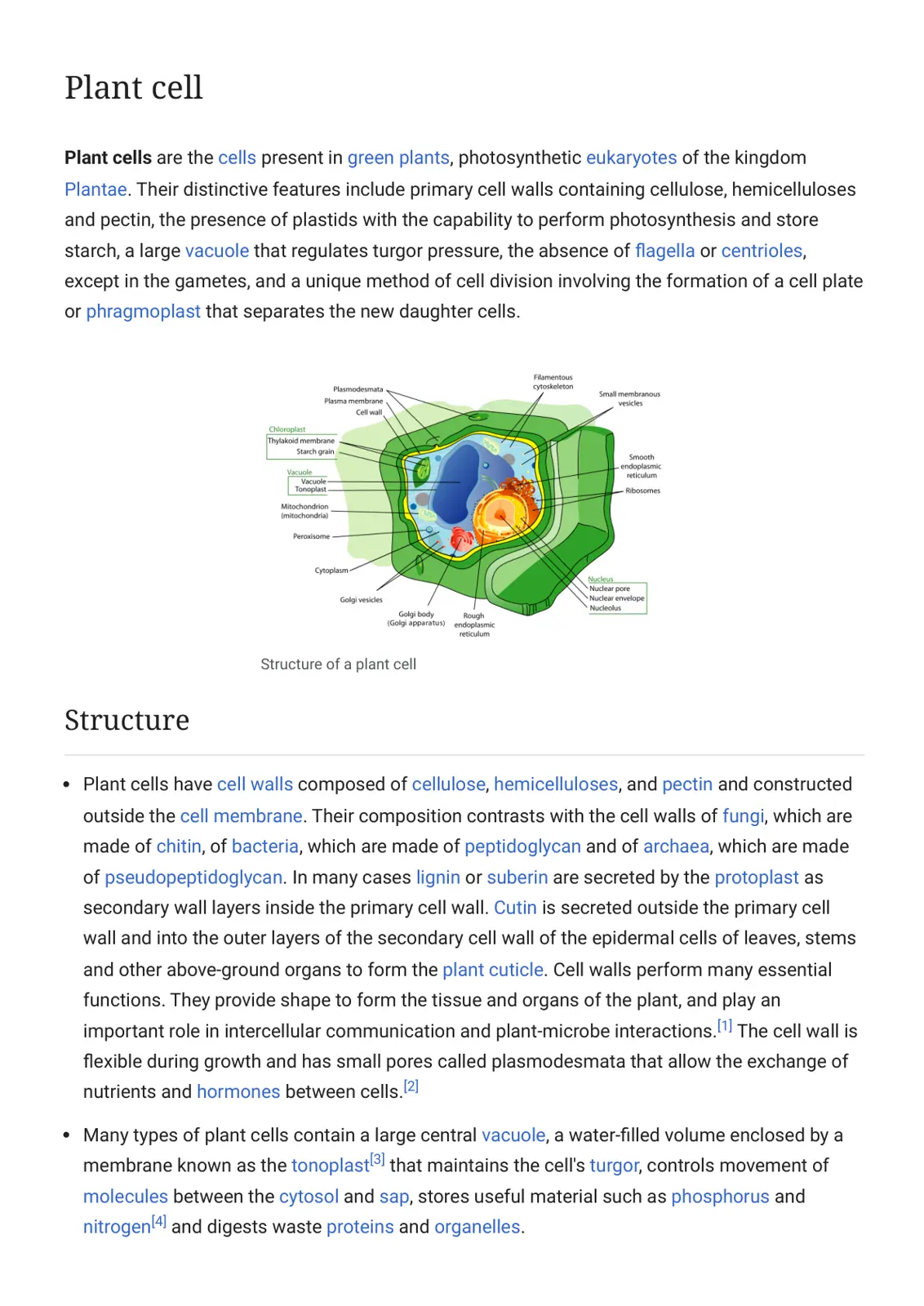 غلاف تقرير Plant cell