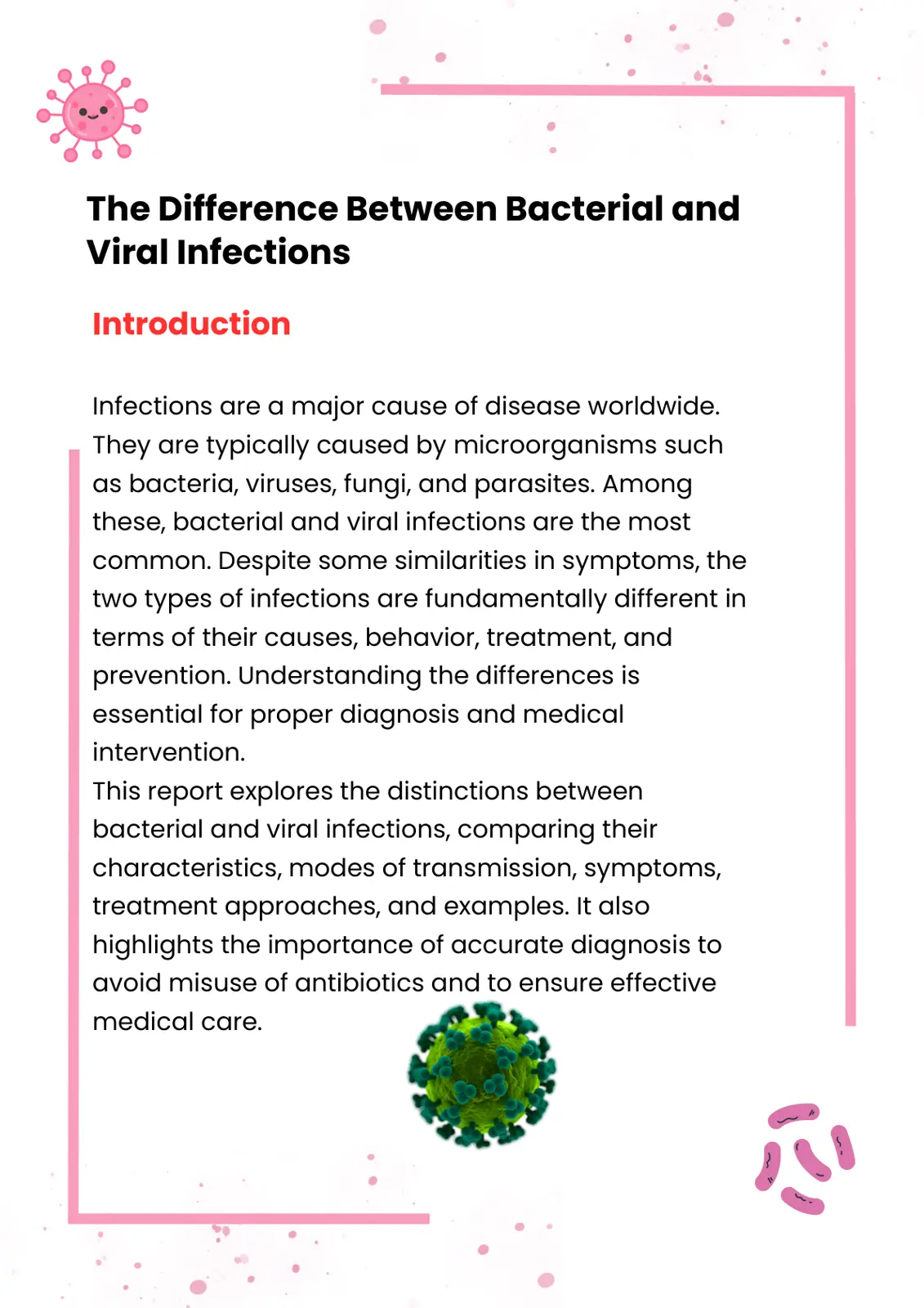 غلاف تقرير The Difference Between Bacterial and Viral Infections