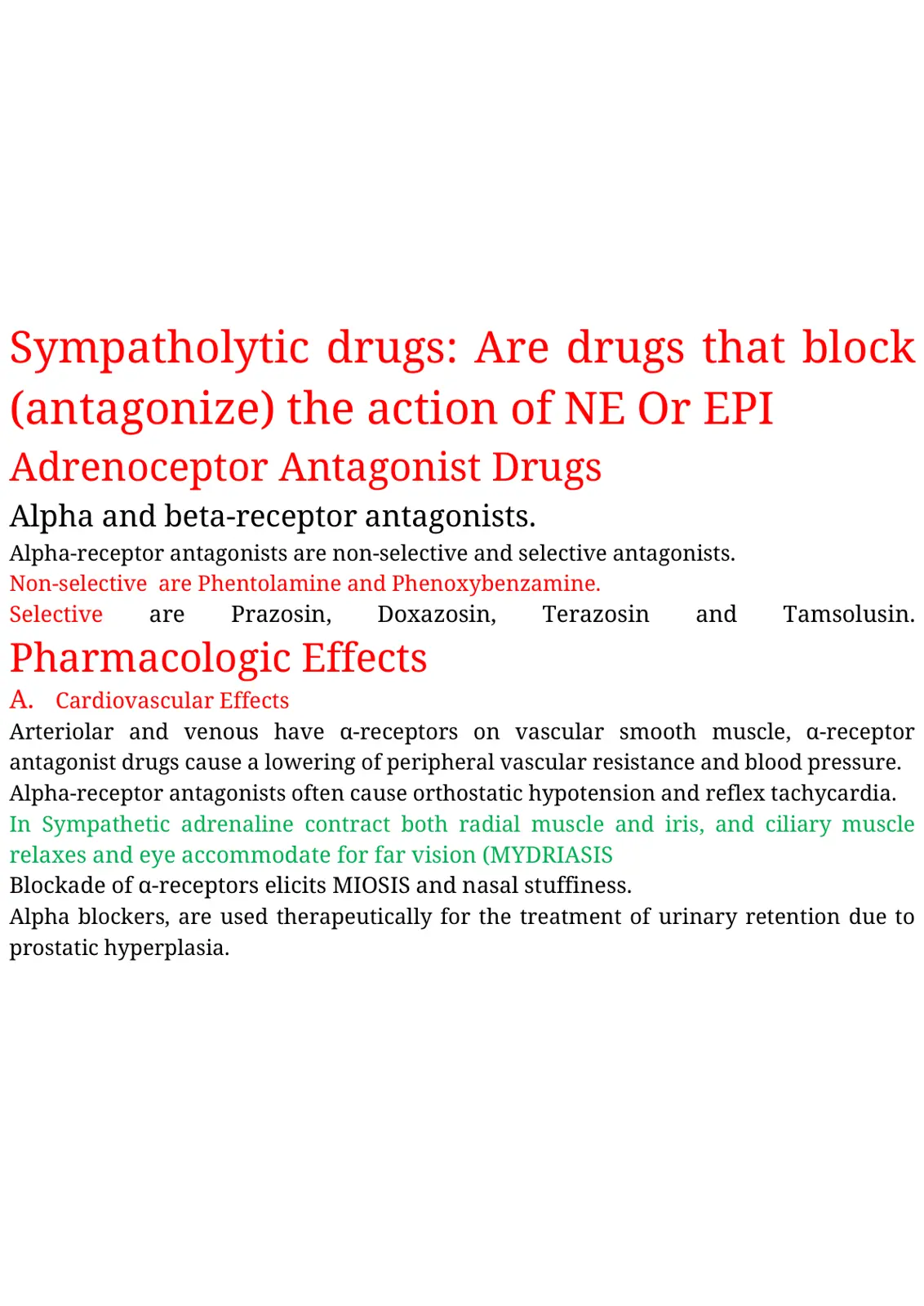 غلاف تقرير Sympatholytic drugs