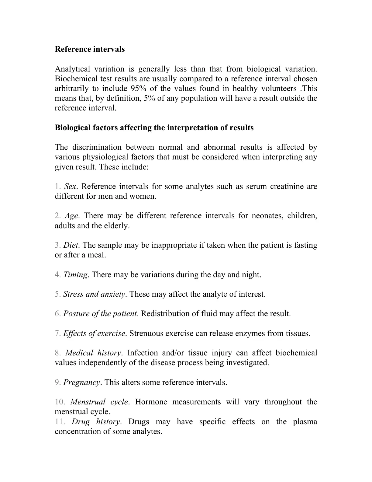 غلاف تقرير Reference intervals