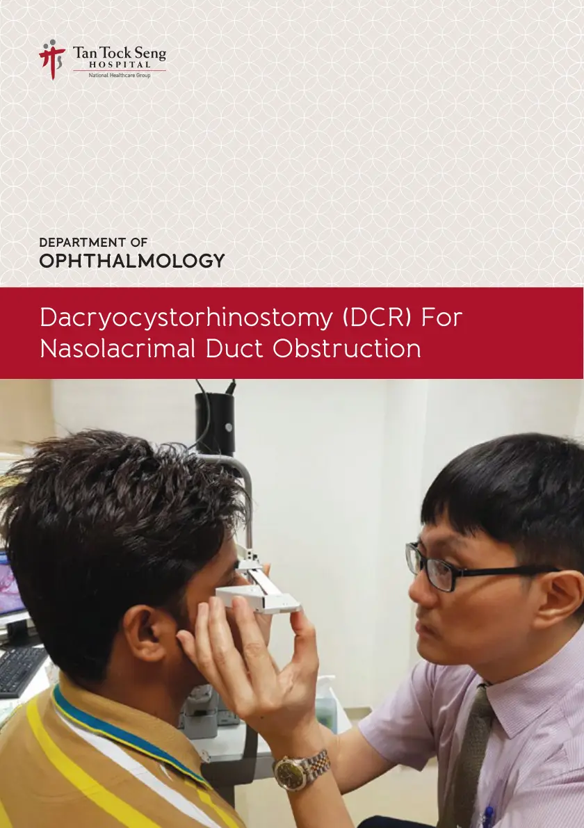 غلاف تقرير Dacryocystorhinostomy (DCR) For Nasolacrimal Duct Obstruction