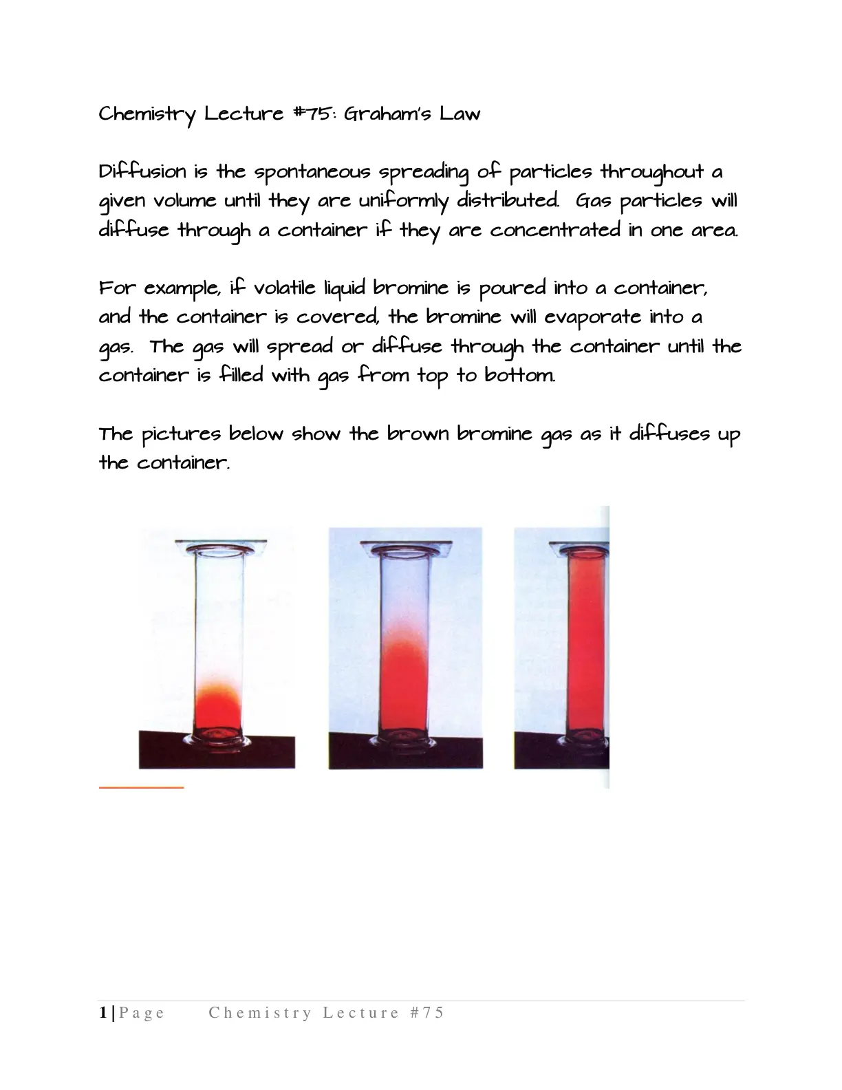 غلاف تقرير Chemistry Lecture #75: Graham's Law